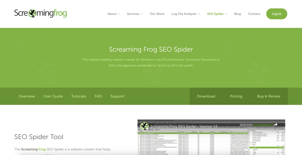 Screaming Frog SEO Spider Tool Overview