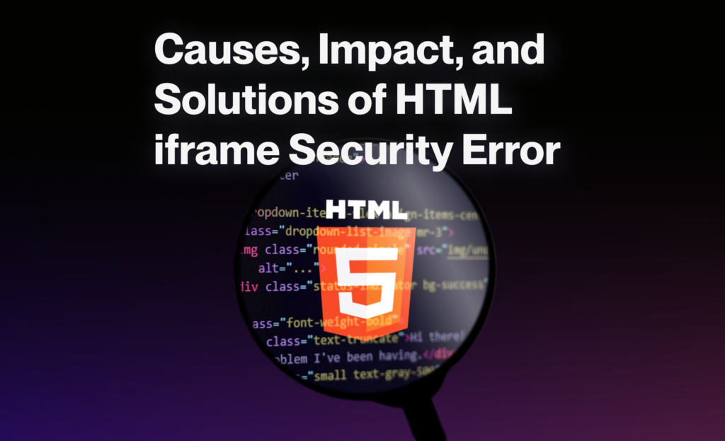 HTML iframe security error